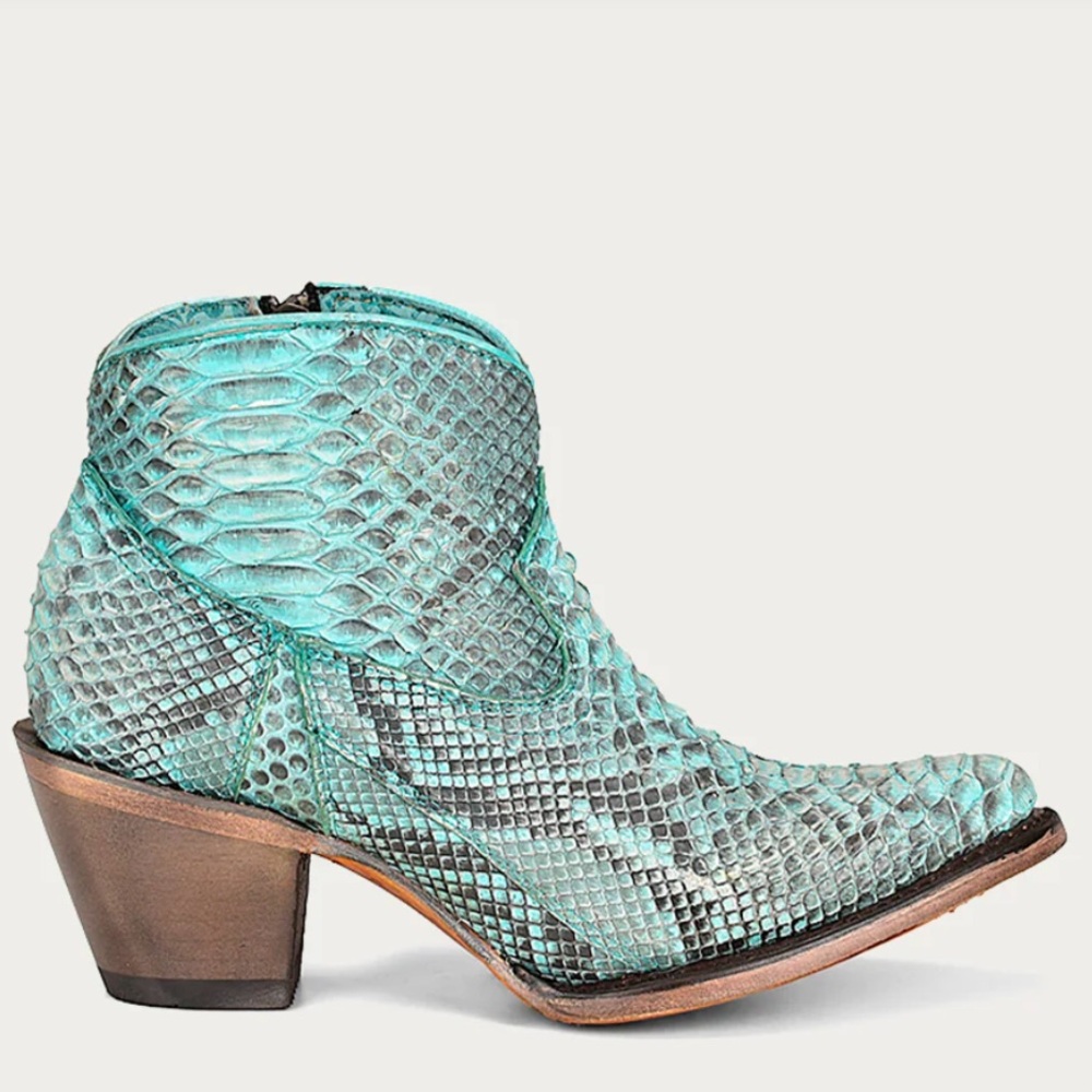 Corral Genuine Python Leather Western Booties Siz… - image 4